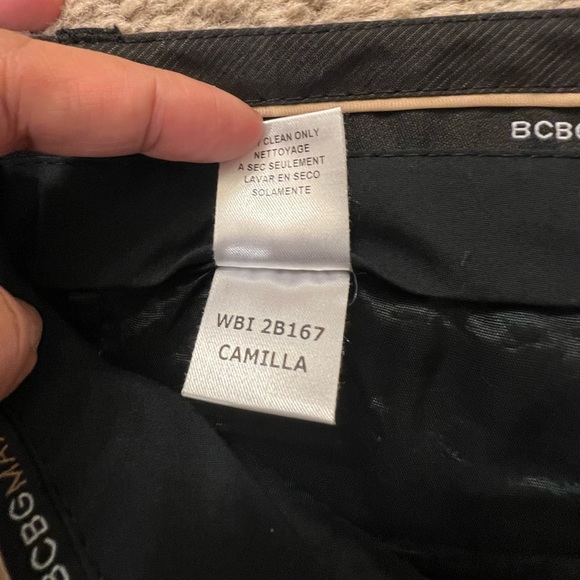 BCBGMaxAzria Camilla Wide Leg Black Wool Dress Pants Sz 8 - Picture 9 of 12